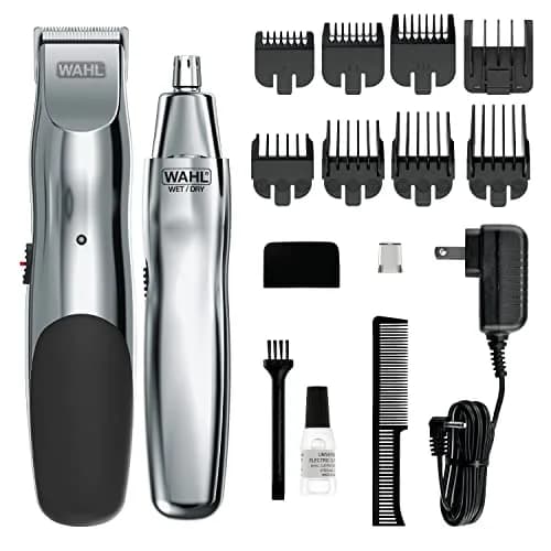 Wahl Groomsman Rechargeable Beard Trimmer Kit with Bonus Nose Trimmer | 14 Cutting Lengths, 60 Min Runtime thumbnail 1