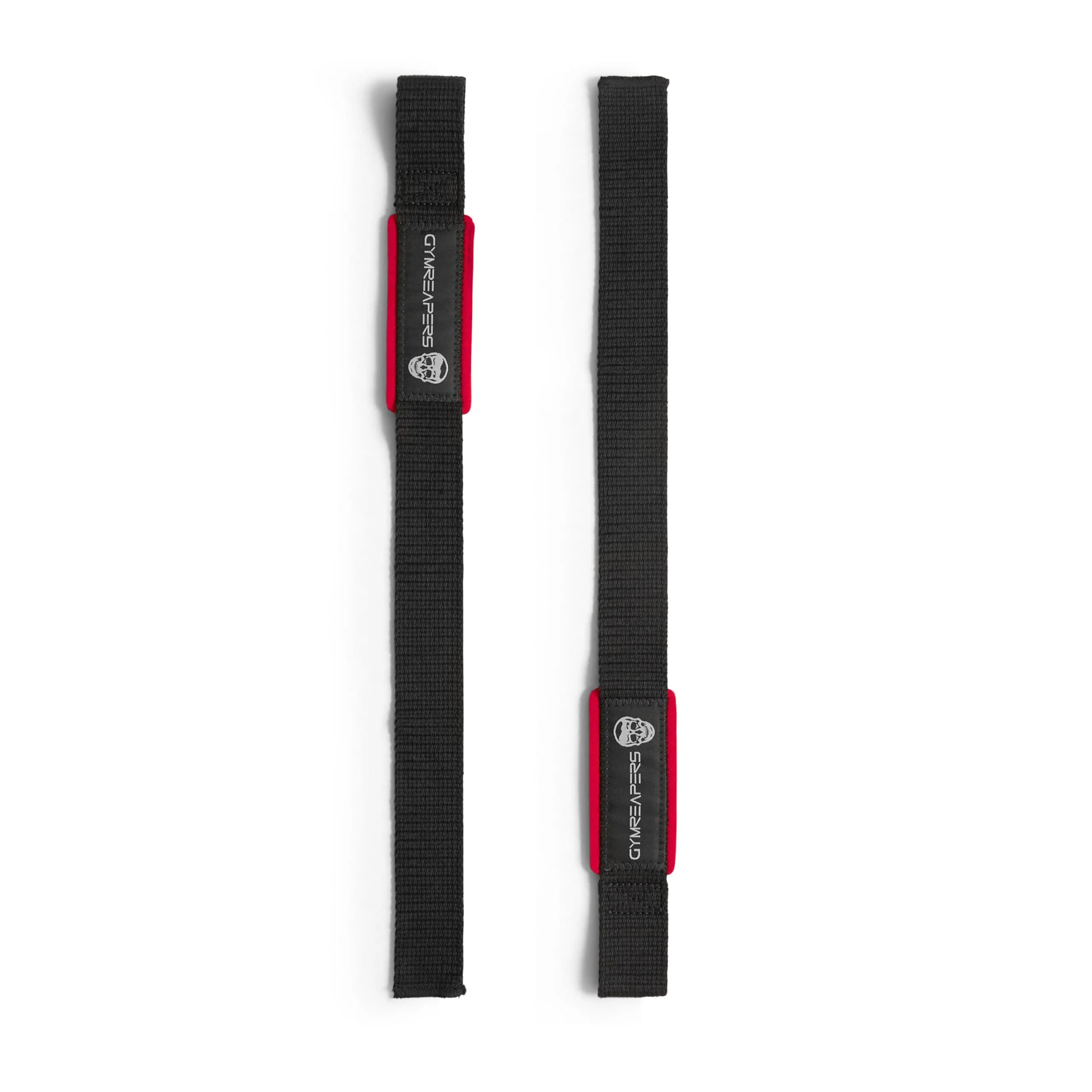 Gymreapers Lifting Wrist Straps with Neoprene Padding & 18" Cotton | Black/Red - view 4