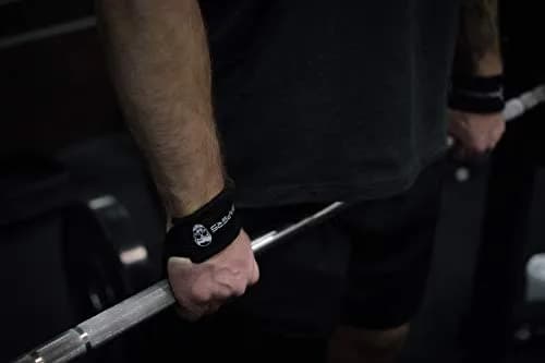 Gymreapers Lifting Wrist Straps for Weightlifting, Bodybuilding, Powerlifting, Strength Training, & Deadlifts - Padded Neoprene with 18" Cotton (Black) | 2 Pack thumbnail 5