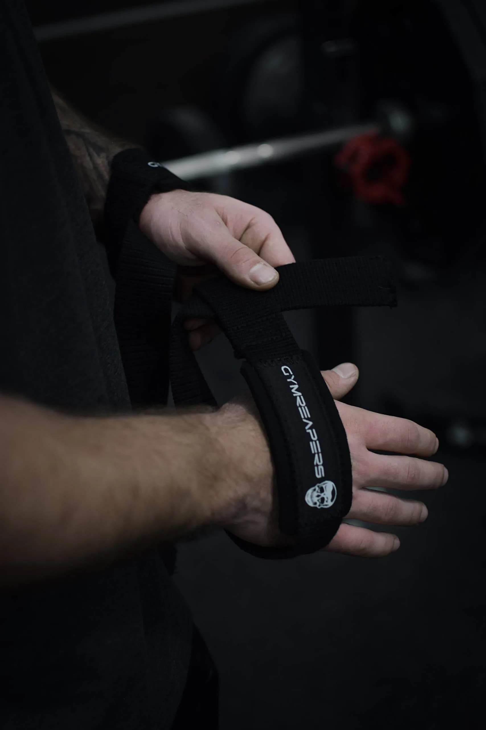 Gymreapers Lifting Wrist Straps for Weightlifting, Bodybuilding, Powerlifting, Strength Training, & Deadlifts - Padded Neoprene with 18" Cotton (Black) | 2 Pack - view 7