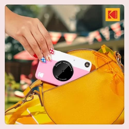 KODAK Printomatic Instant Print Camera Pink | 5MP Digital Camera with Zink Photo Paper & Sticky Back thumbnail 6