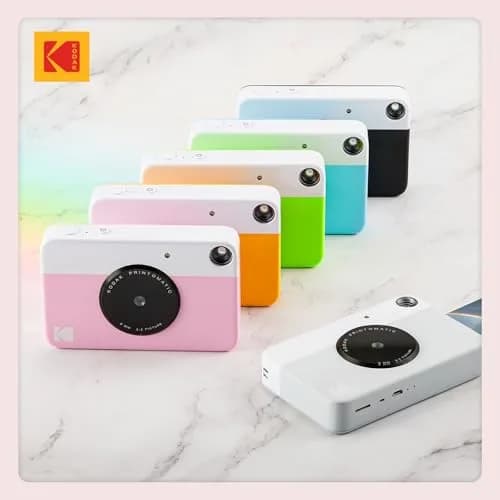 KODAK Printomatic Instant Print Camera Pink | 5MP Digital Camera with Zink Photo Paper & Sticky Back thumbnail 7