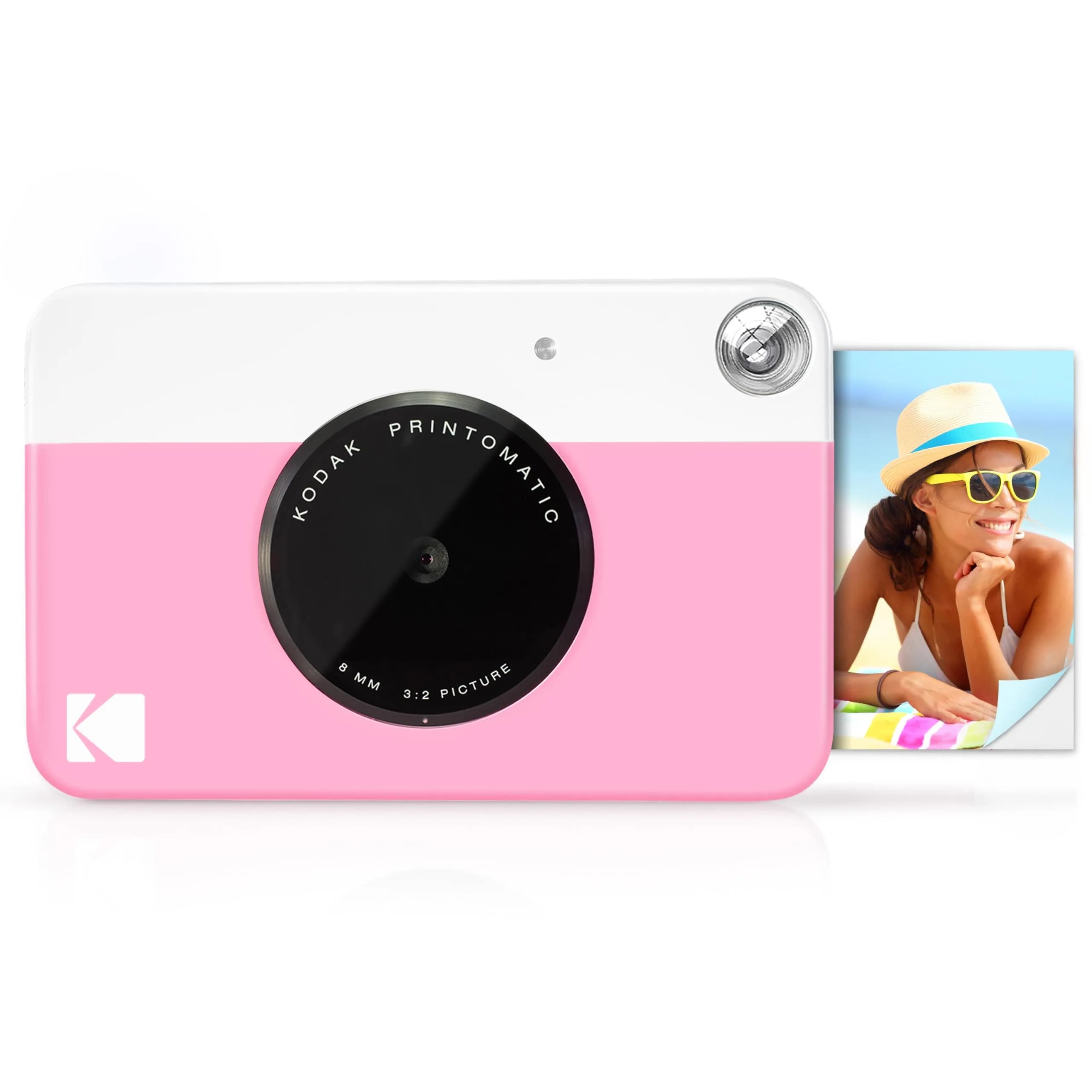 KODAK Printomatic Instant Print Camera Pink | 5MP Digital Camera with Zink Photo Paper & Sticky Back — Pink