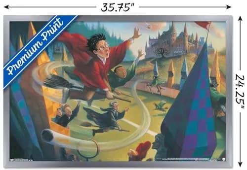 Trends International Harry Potter-Quidditch Wall Poster 24.25" x 35.75" | Modern Wall Art with Satin Finish thumbnail 3