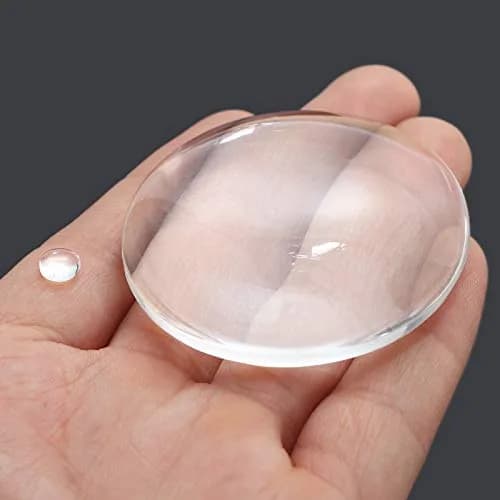 dophee 50mm Glass Cabochons Dome Tiles Flatback for Jewelry Making | Pack of 10 thumbnail 3