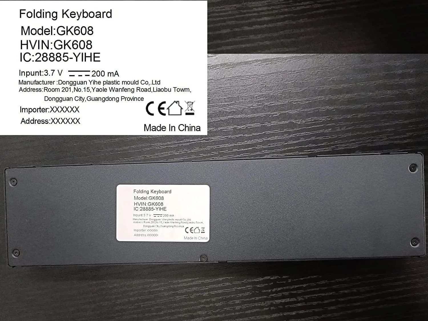 Geyes Foldable Bluetooth Keyboard with Stand | 78-Key QWERTY Layout, Aluminum Alloy, Black - view 8