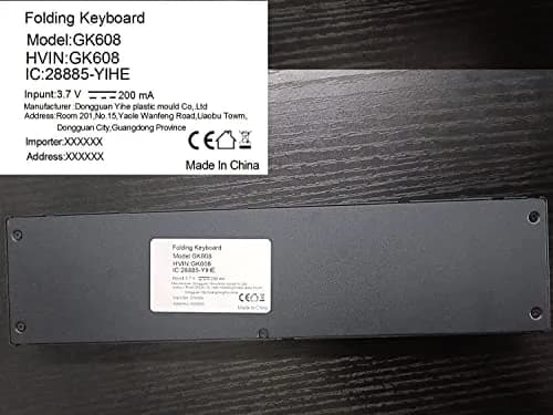 Geyes Foldable Bluetooth Keyboard with Stand | 78-Key QWERTY Layout, Aluminum Alloy, Black thumbnail 8
