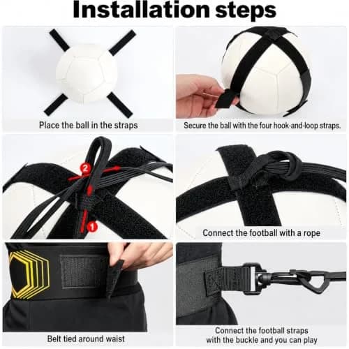 Surpop Adjustable Solo Soccer Trainer Belt for Kids and Adults | Solo Practice & Skill Development thumbnail 6