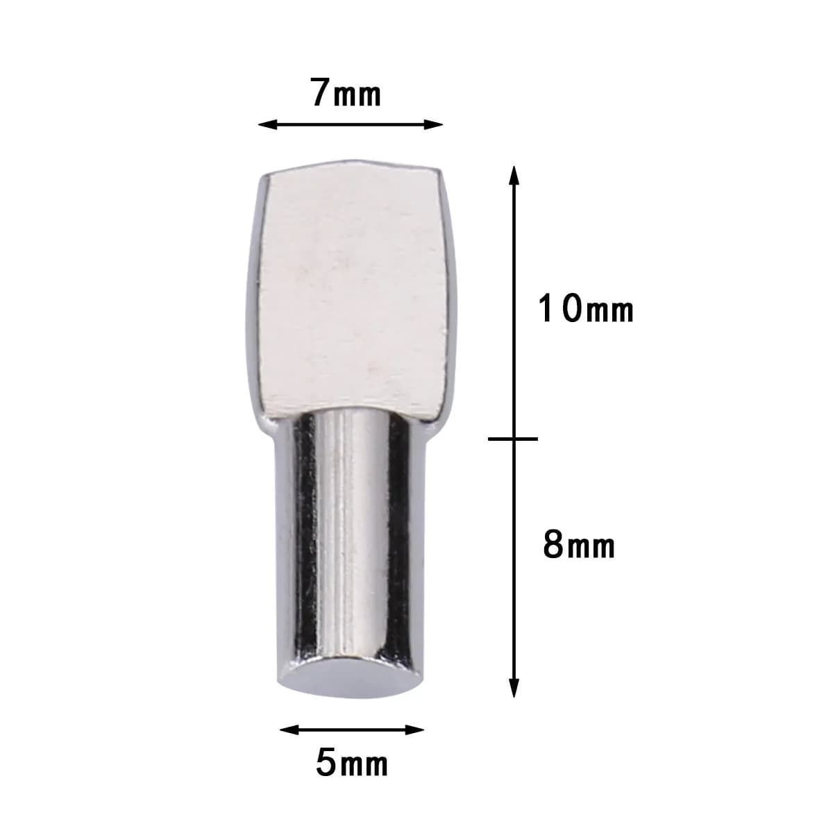 Tbestmax 5mm Spoon Shape Shelf Support Pins 120 Pack | Stainless Steel Cabinet Furniture Hardware - view 2