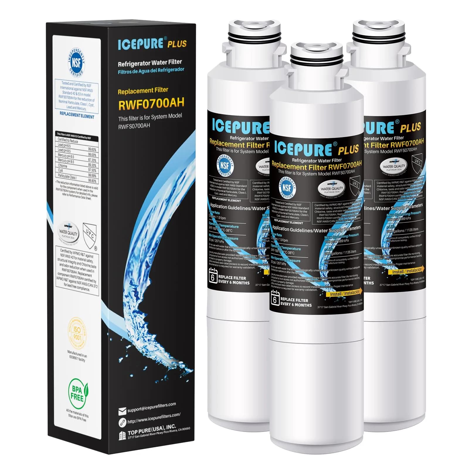 ICEPURE DA29-00020B Refrigerator Water Filter | NSF 61 Certified for Indian Kitchens - main product image
