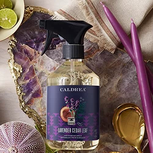 Caldrea Multi-surface CounterTop Spray Cleaner Lavender Cedar Leaf 473ml (16 Fl Oz) | Vegetable Protein Extract Odor Remover thumbnail 2
