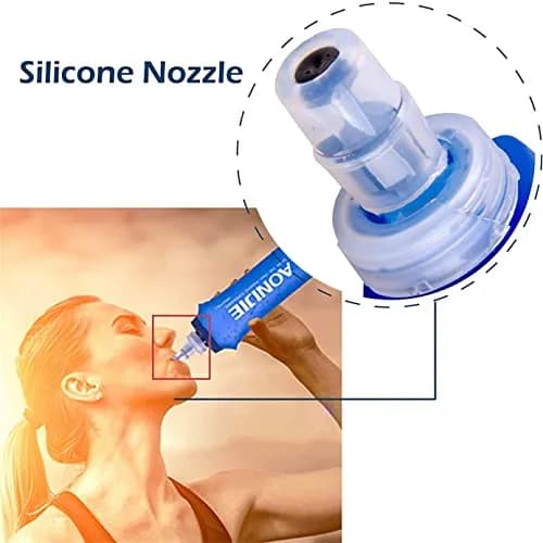 AONIJIE Foldable Soft Flask Water Bottle 250mL (8.45 Fl Oz) 2-Pack | Lightweight & Collapsible for Running & Hiking thumbnail 4