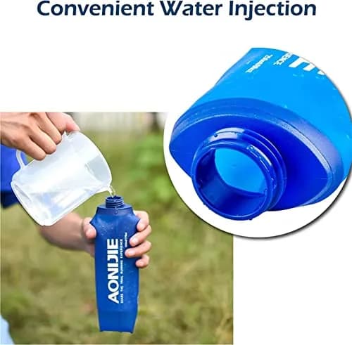 AONIJIE Foldable Soft Flask Water Bottle 250mL (8.45 Fl Oz) 2-Pack | Lightweight & Collapsible for Running & Hiking thumbnail 3
