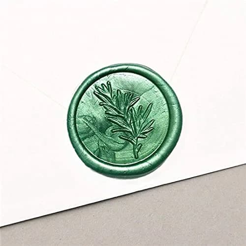 UNIQOOO Botanical Green Metallic Sealing Wax Sticks for Glue Gun, Pack of 8 | Low-Temp Compatible, Flexible & Mailable thumbnail 4