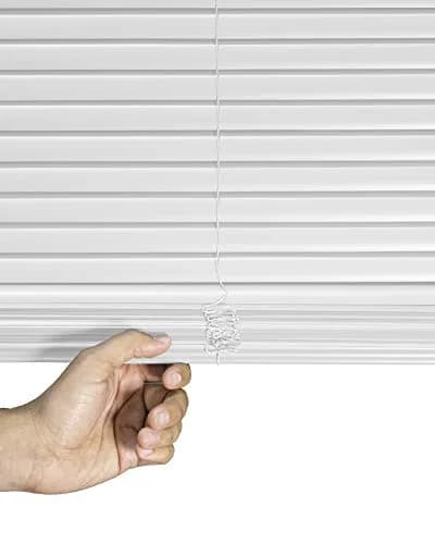 CHICOLOGY Cordless White Vinyl Mini Blinds 88cm (35"W) x 162cm (64"H) | Easy Install for Indoor Windows thumbnail 4