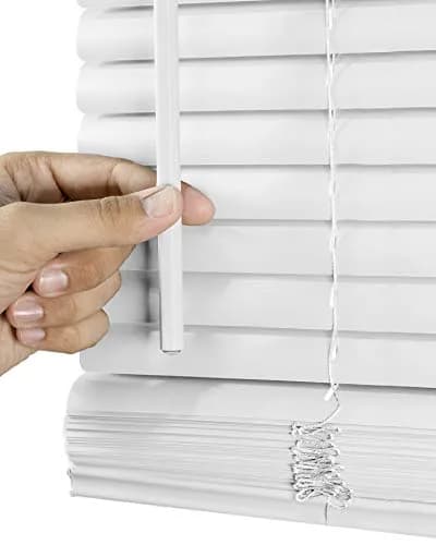 CHICOLOGY Cordless White Vinyl Mini Blinds 88cm (35"W) x 162cm (64"H) | Easy Install for Indoor Windows thumbnail 3