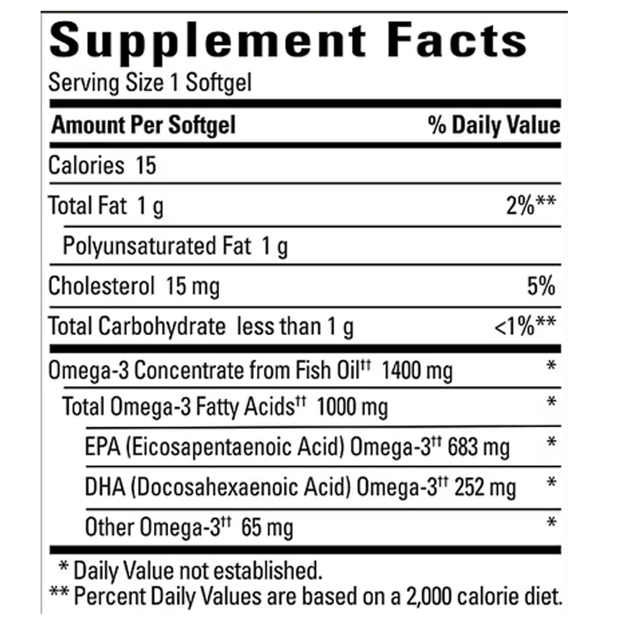 Nature Made Ultra Omega-3 Fish Oil 1400 mg Softgels | Burpless Formula for Heart Health - view 2