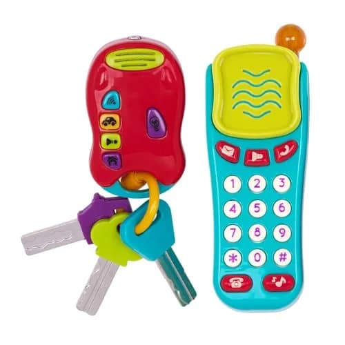 Battat Light & Sound Phone and Keys Set | 10+ Months thumbnail 1