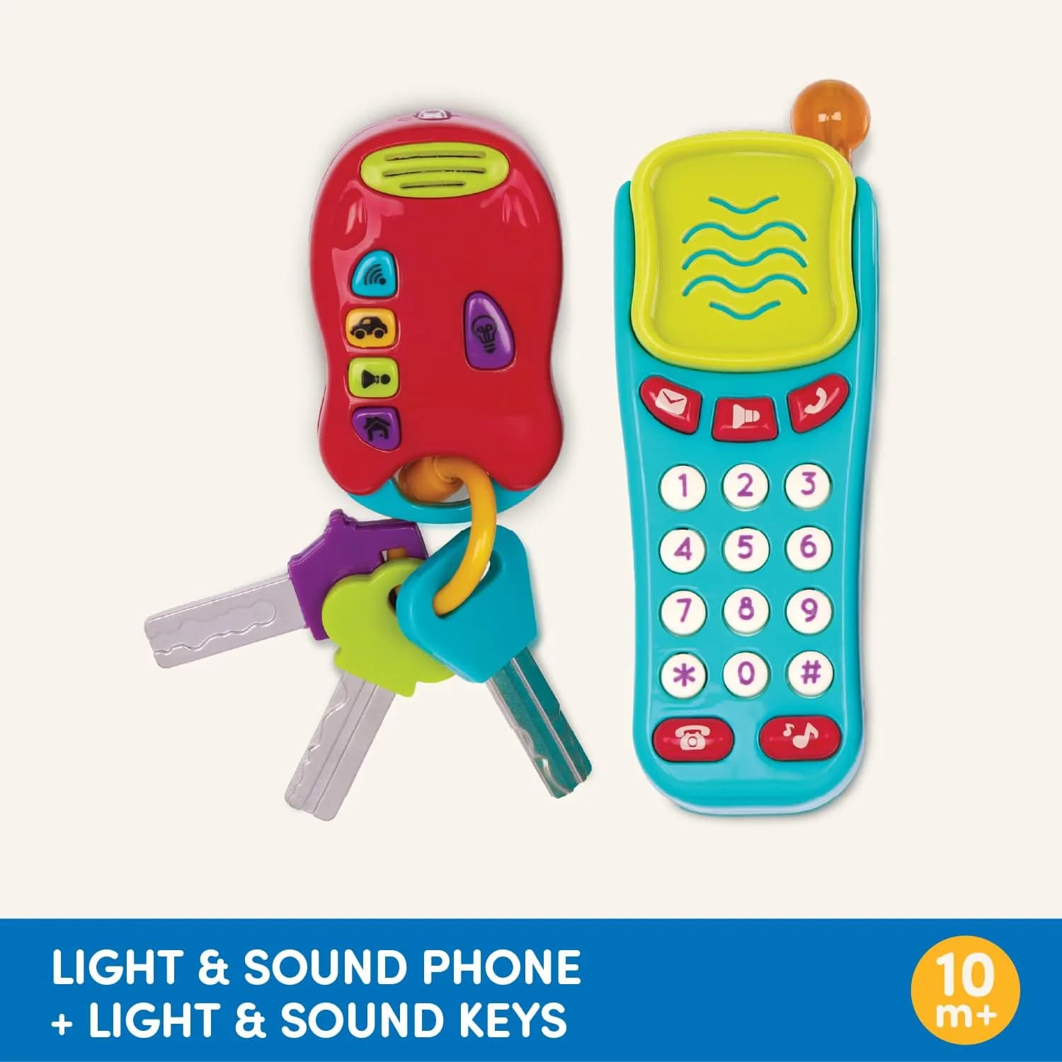 Battat Light & Sound Phone and Keys Set | 10+ Months - view 6