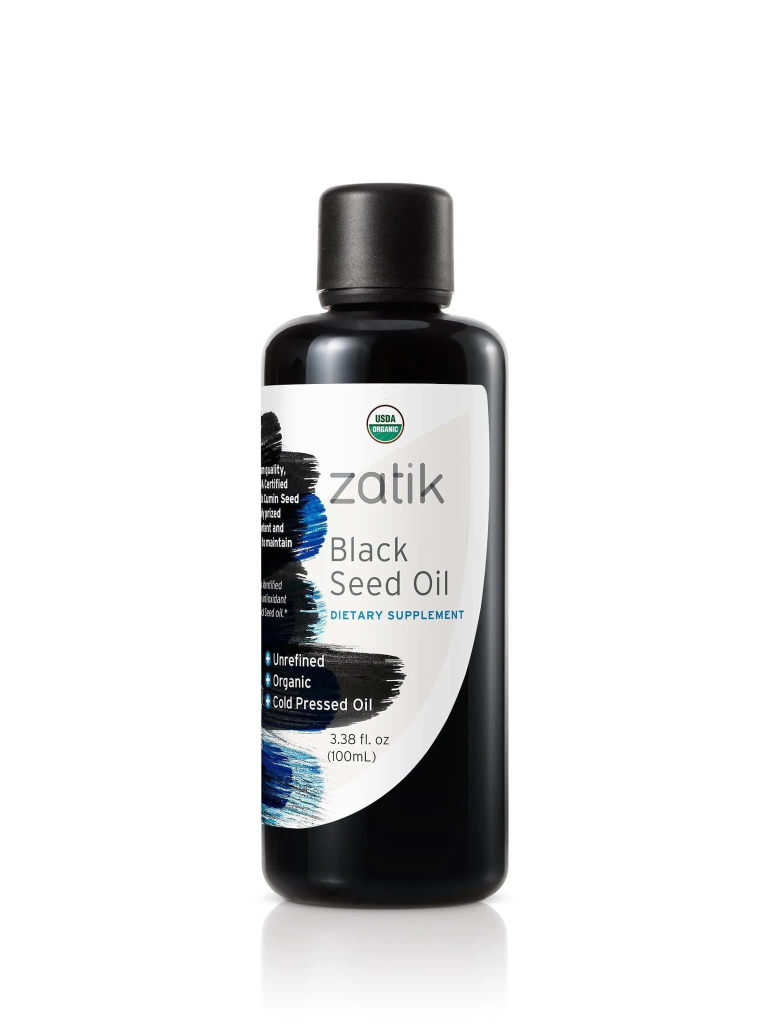 Zatik Black Cumin Seed Oil 3.38 fl oz (100mL) | Organic Cold-Pressed Nutrient-Rich Oil — 3.38 Fl Oz