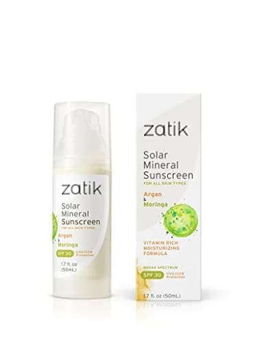 Zatik Naturals Solar Mineral Sunscreen 1.7 oz | SPF 30, Non-Nano Zinc, Organic Extracts, Vegan, Water Resistant thumbnail 1