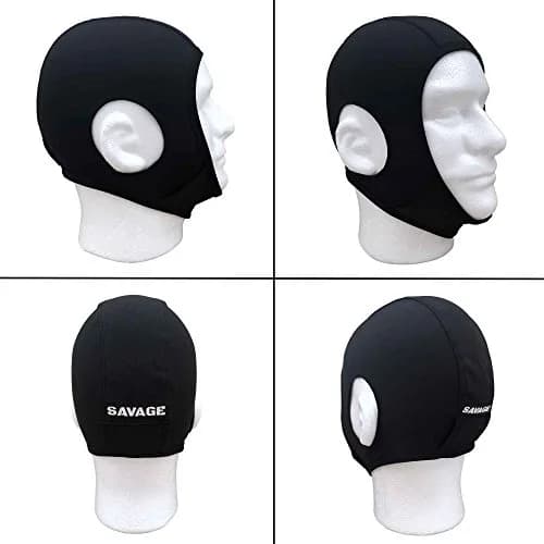 Alley Cats Wrestling Hair Cap Cover with Chin Strap, Black, One Size Fits Most | NFHS Compliant thumbnail 5