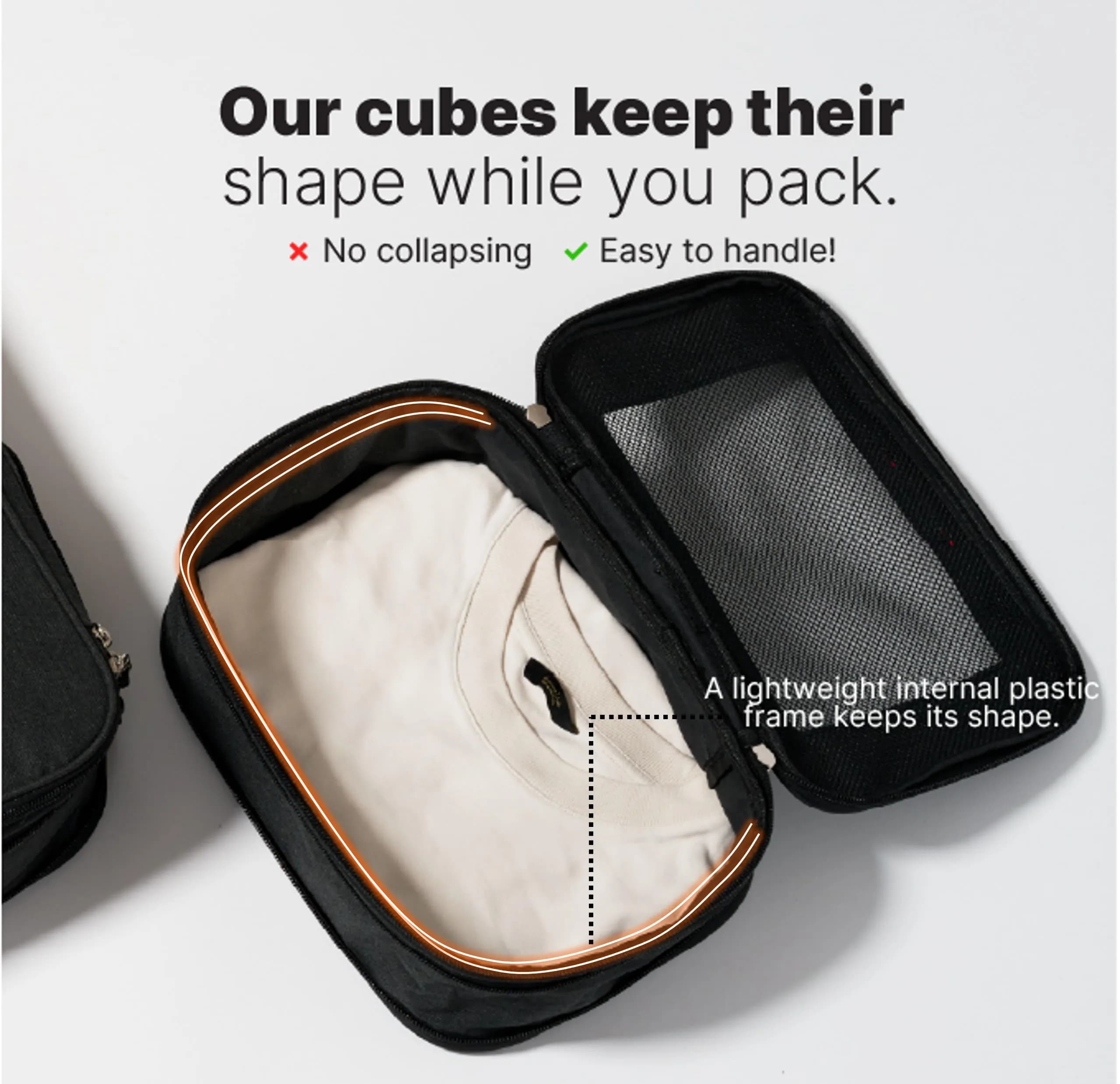 LeanTravel Premium Compression Packing Cubes 3-Pack (42.8cm H x 34.5cm W x 5cm L) | Maximize Luggage Space thumbnail 3