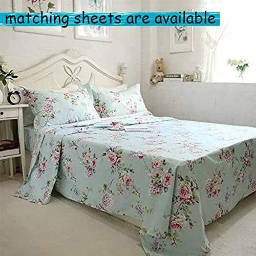 FADFAY Cotton Duvet Cover Set Full Size Blue Floral Bedding Set | Super Soft Purple Hydrangea Flower Print thumbnail 5