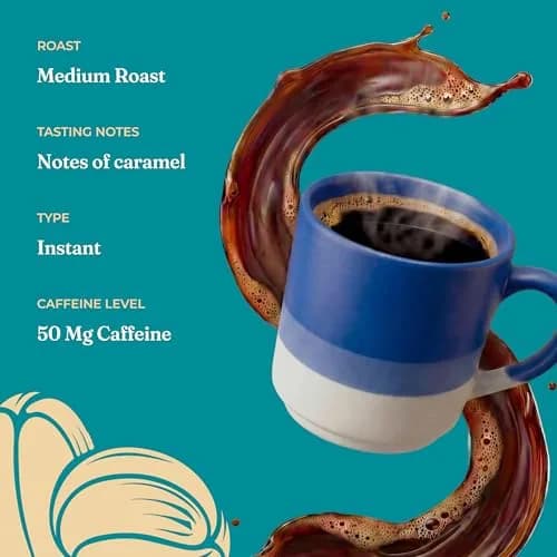 Four Sigmatic Calm Organic Instant Coffee 10 Packets | USDA Organic Medium Roast Arabica with Reishi & Chaga Mushrooms thumbnail 5