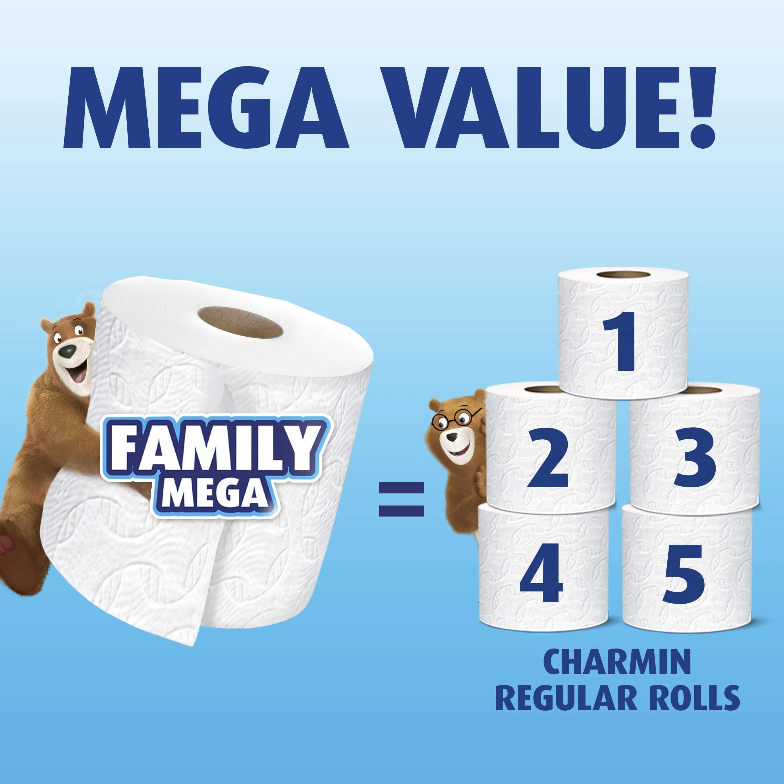 Charmin Ultra Soft Toilet Paper, Family Mega Rolls - Mega Size for Lasting Comfort - view 3
