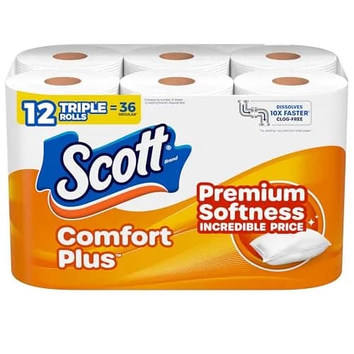 Scott ComfortPlus Toilet Paper 12 Triple Rolls | 2772 Sheets Total thumbnail 1