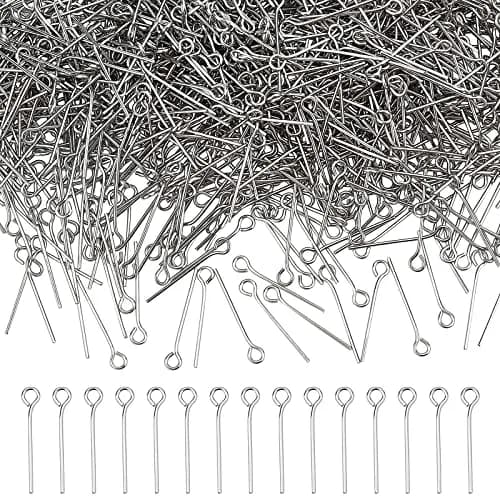 NBEADS 2000 Pcs 40mm Stainless Steel Eye Pins | Jewelry Making Findings for DIY Earrings, Necklaces & Bracelets thumbnail 1
