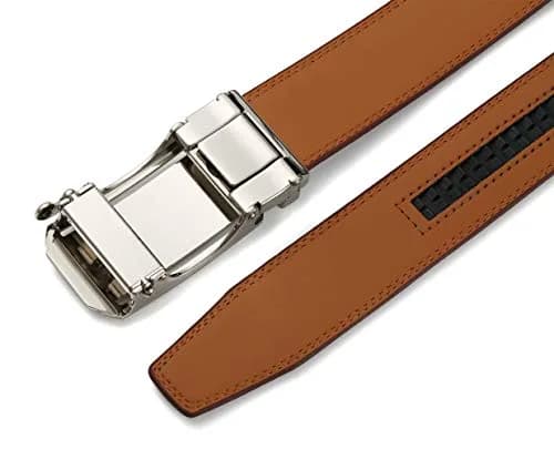Lingli Men's Ratchet Dress Belt 35mm | Adjustable, Genuine Leather, Automatic Buckle thumbnail 6