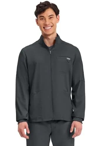 Cherokee WW Revolution Scrub Jacket Men Zip Front Nurse Jacket 5 Pockets | Breathable, Durable, Professional Fit thumbnail 1