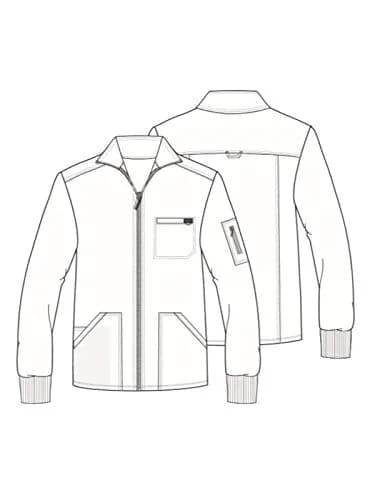 Cherokee WW Revolution Scrub Jacket Men Zip Front Nurse Jacket 5 Pockets | Breathable, Durable & Easy Care (70-120 chars) thumbnail 4