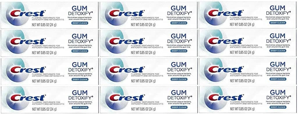 Crest Gum Detoxify Deep Clean Toothpaste, Travel Size 0.85 oz (Pack of 12) - main product image