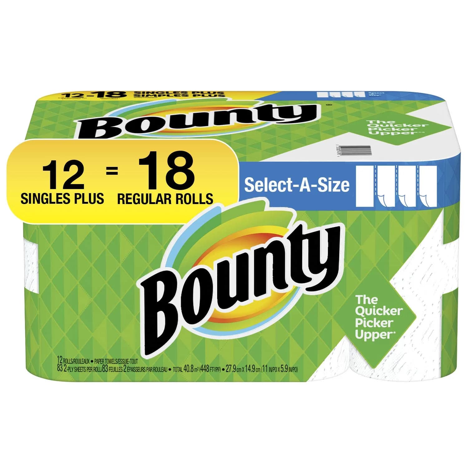 Bounty Select-A-Size Paper Towels, 20 Fluid Ounce - White - main product image