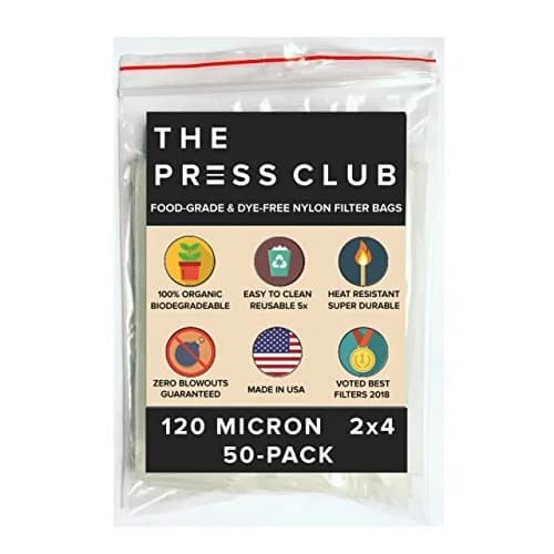 The Press Club 120 Micron Nylon Tea Filter Bags 2" x 4" | Reusable Food-Grade Filter (70-120c) — 120 micron