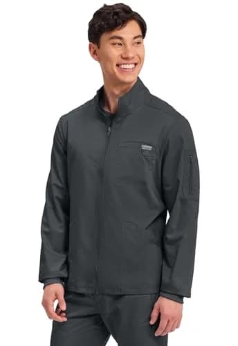 Cherokee WW Revolution Scrub Jacket Men Zip Front 5 Pockets | Breathable, Durable, Professional Fit thumbnail 2