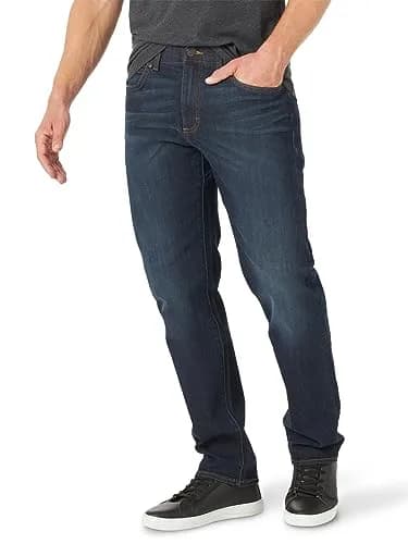 Lee Men's Extreme Motion Athletic Taper Jean Blue Strike 36W x 30L | Flexible Athletic Fit for Active Men thumbnail 1