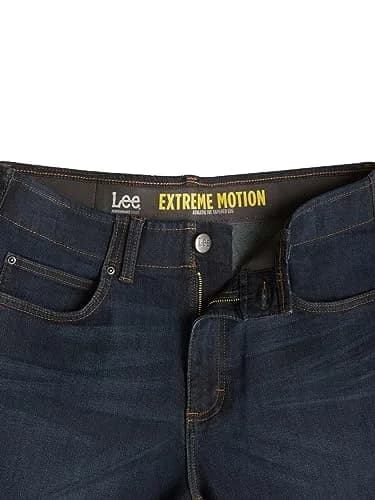 Lee Men's Extreme Motion Athletic Taper Jean Blue Strike 36W x 30L | Flexible Athletic Fit for Active Men thumbnail 6