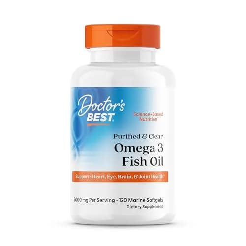 Doctor's Best Omega 3 Fish Oil Supplement 2000 mg | EPA 800mg, DHA 400mg, Heart Health Support thumbnail 1