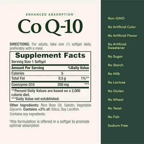 Nature's Bounty CoQ10 200mg Softgels, 160 Count (Pack of 2) | Supports Heart Health & Cellular Energy thumbnail 5