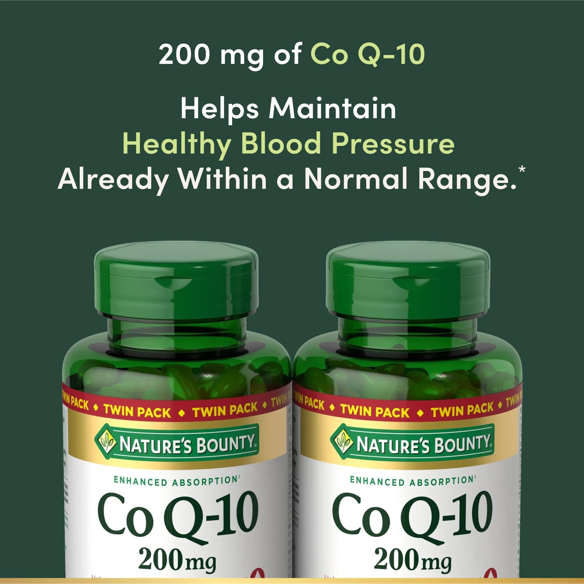 Nature's Bounty CoQ10 200mg Softgels, 160 Count (Pack of 2) | Supports Heart Health & Cellular Energy - view 3