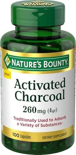Nature's Bounty Activated Charcoal 260 mg | Detox & Toxin Adsorption Support (120 chars) thumbnail 1