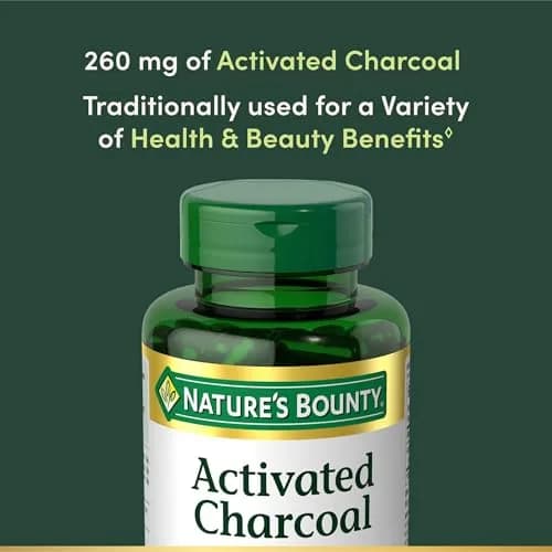 Nature's Bounty Activated Charcoal 260 mg | Detox & Toxin Adsorption Support (120 chars) thumbnail 3