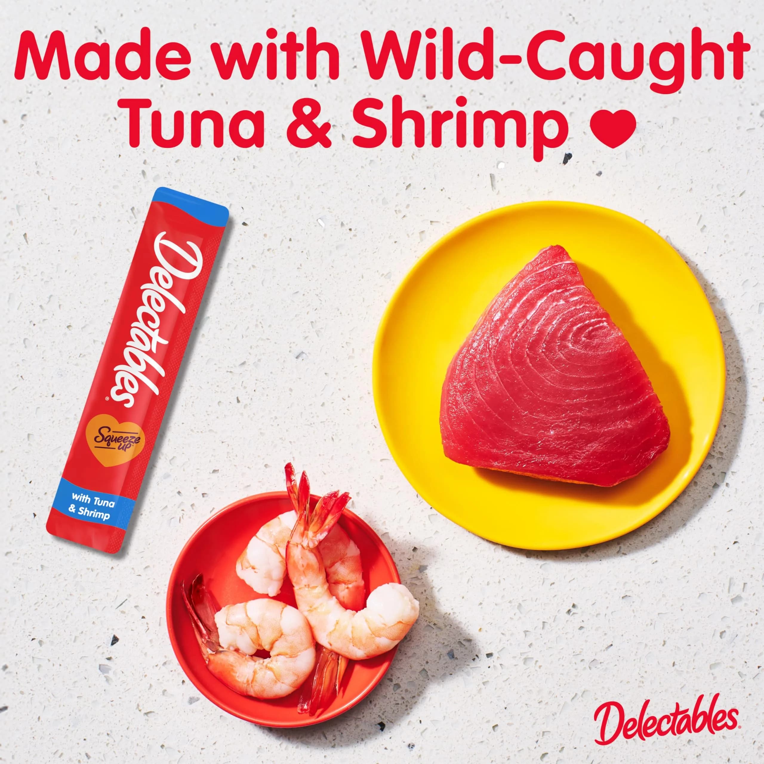 Delectables Squeeze Up Tuna & Shrimp Cat Treats 16 oz (32 Tubes) | Interactive Lickable Puree for Cats - view 2