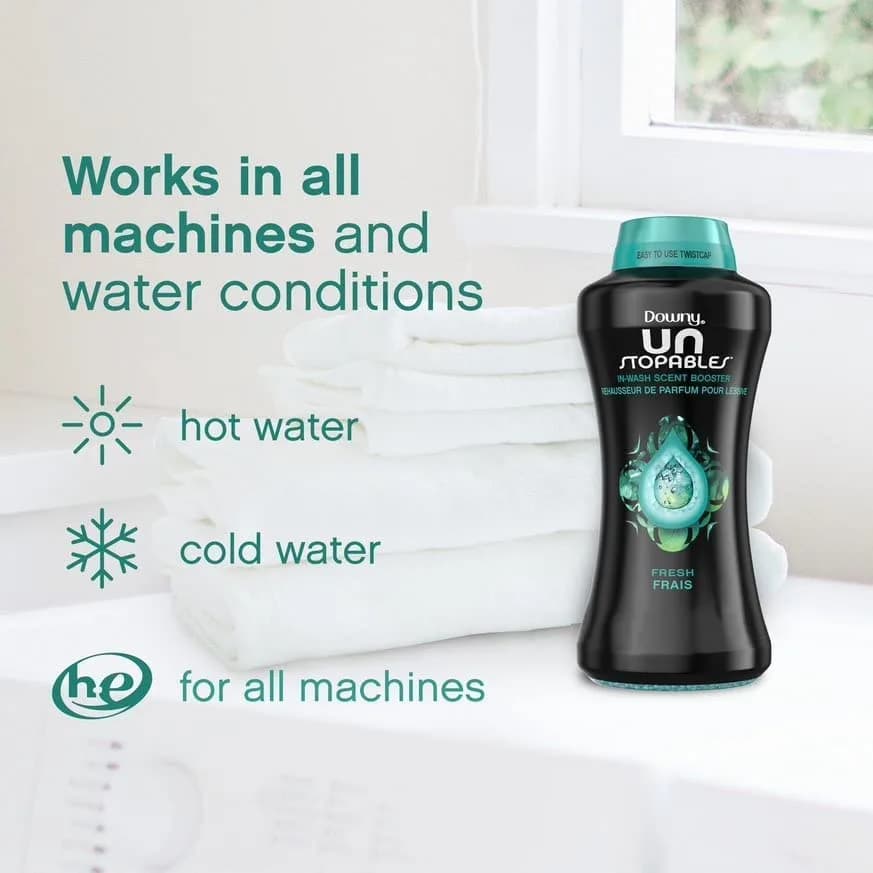 Downy Unstopables Laundry Scent Booster Beads Fresh Scent 570g (20.1 Oz) | Long-lasting Freshness for Indian Households - view 2