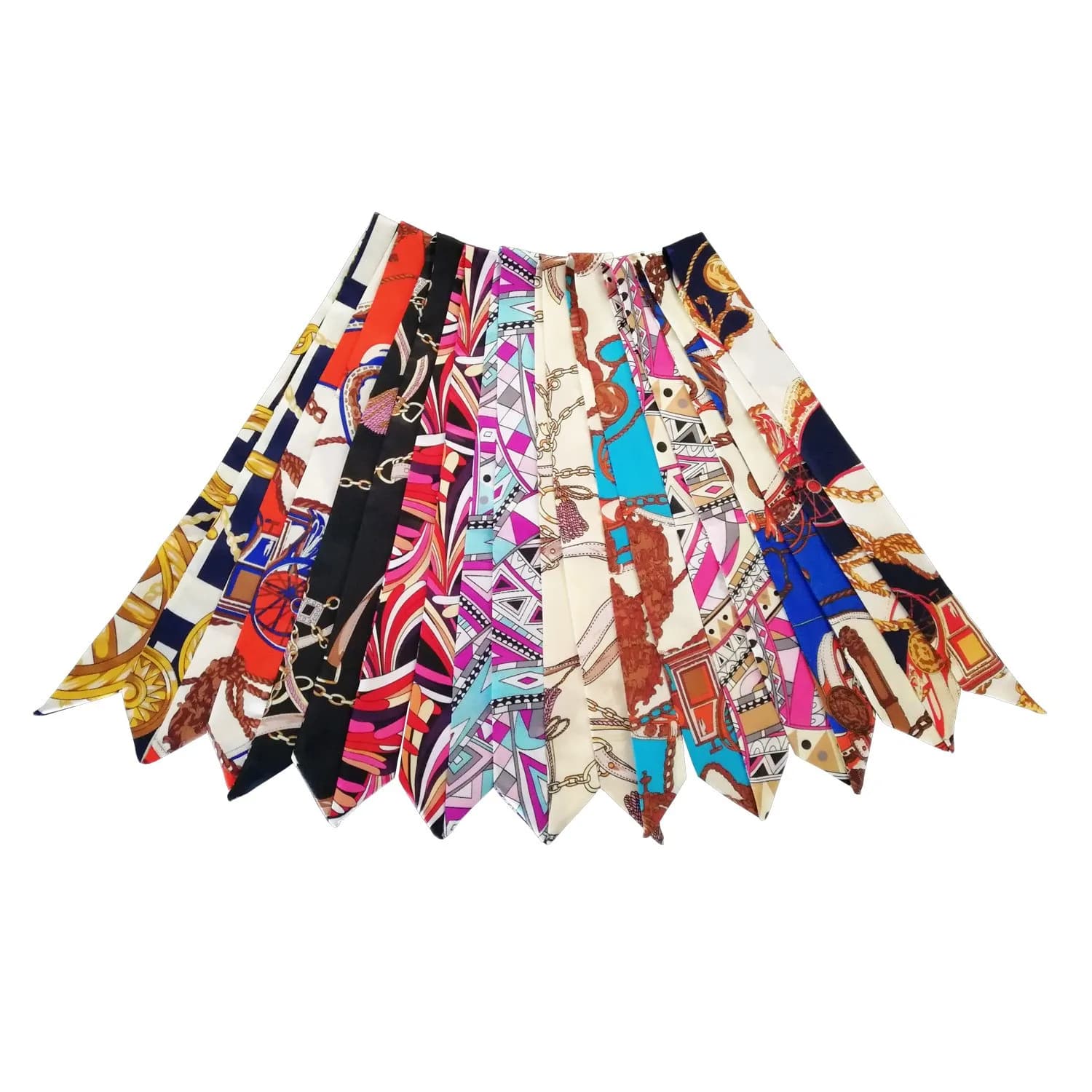 MosBug Fashion Bag Handle Ribbon Scarf 100cm x 4cm | Elegant Accessory for Women — Pattem B