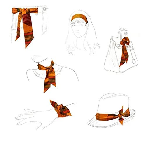 MosBug Fashion Bag Handle Ribbon Scarf 100cm x 4cm | Elegant Accessory for Women thumbnail 7